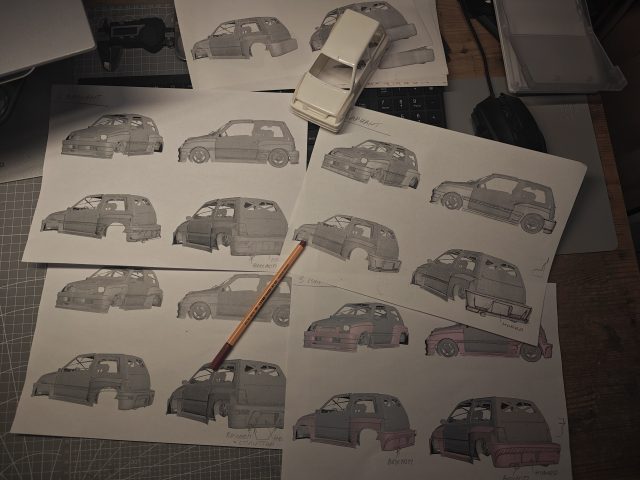 Поиск формы и проектирование заднего бампера на основе Suzuki Alto Works