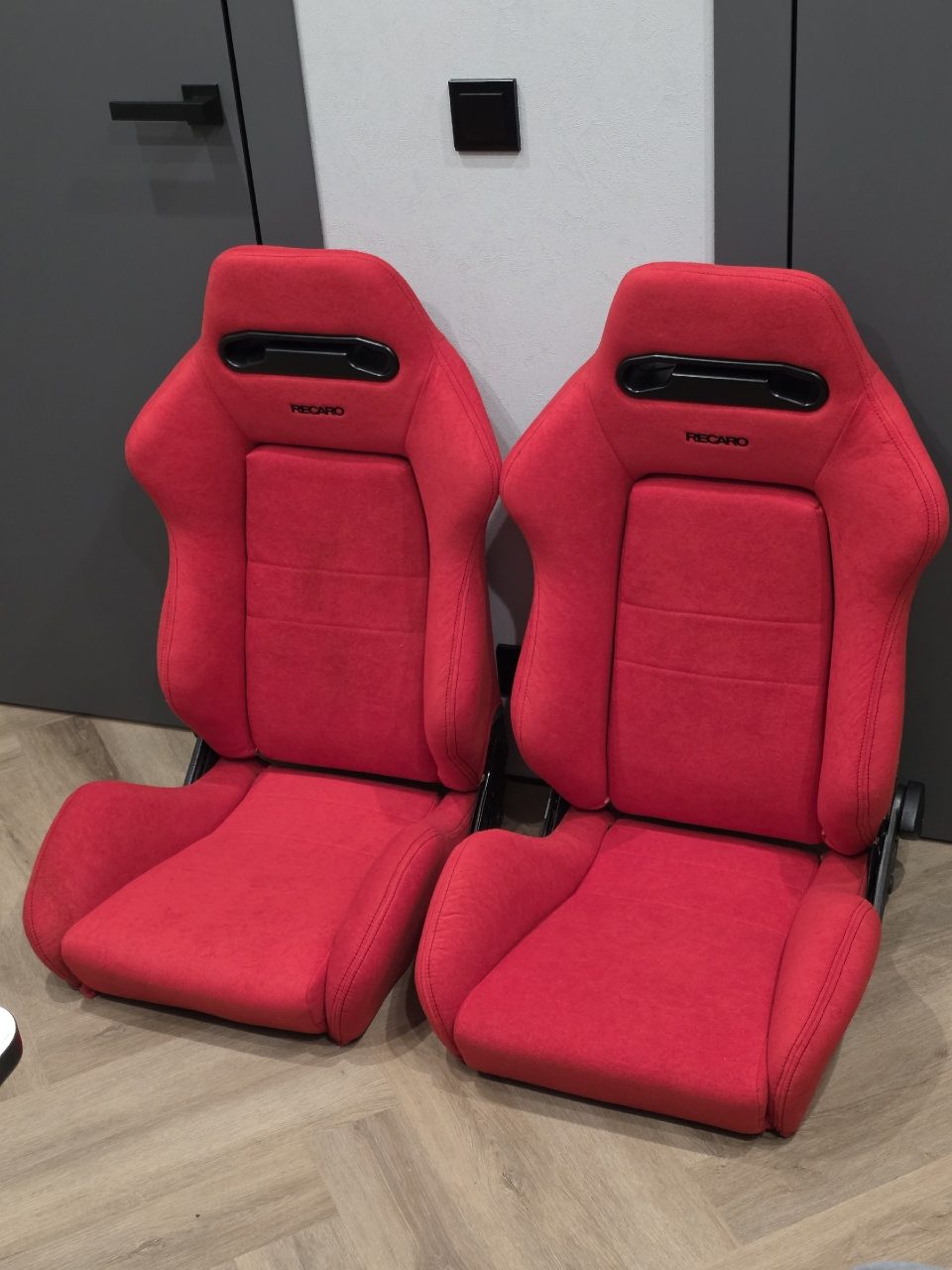 Полуковши Recaro SR2 в стиле Type R, красные, восстановленные