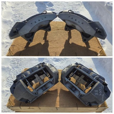 Суппорты Brembo 4pot с Tesla, пара